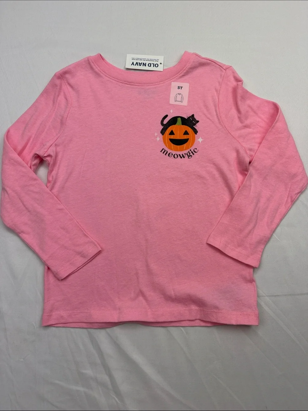 Old Navy Pink Pumpkin 'Meowgic' Long-Sleeve Tee - Kids